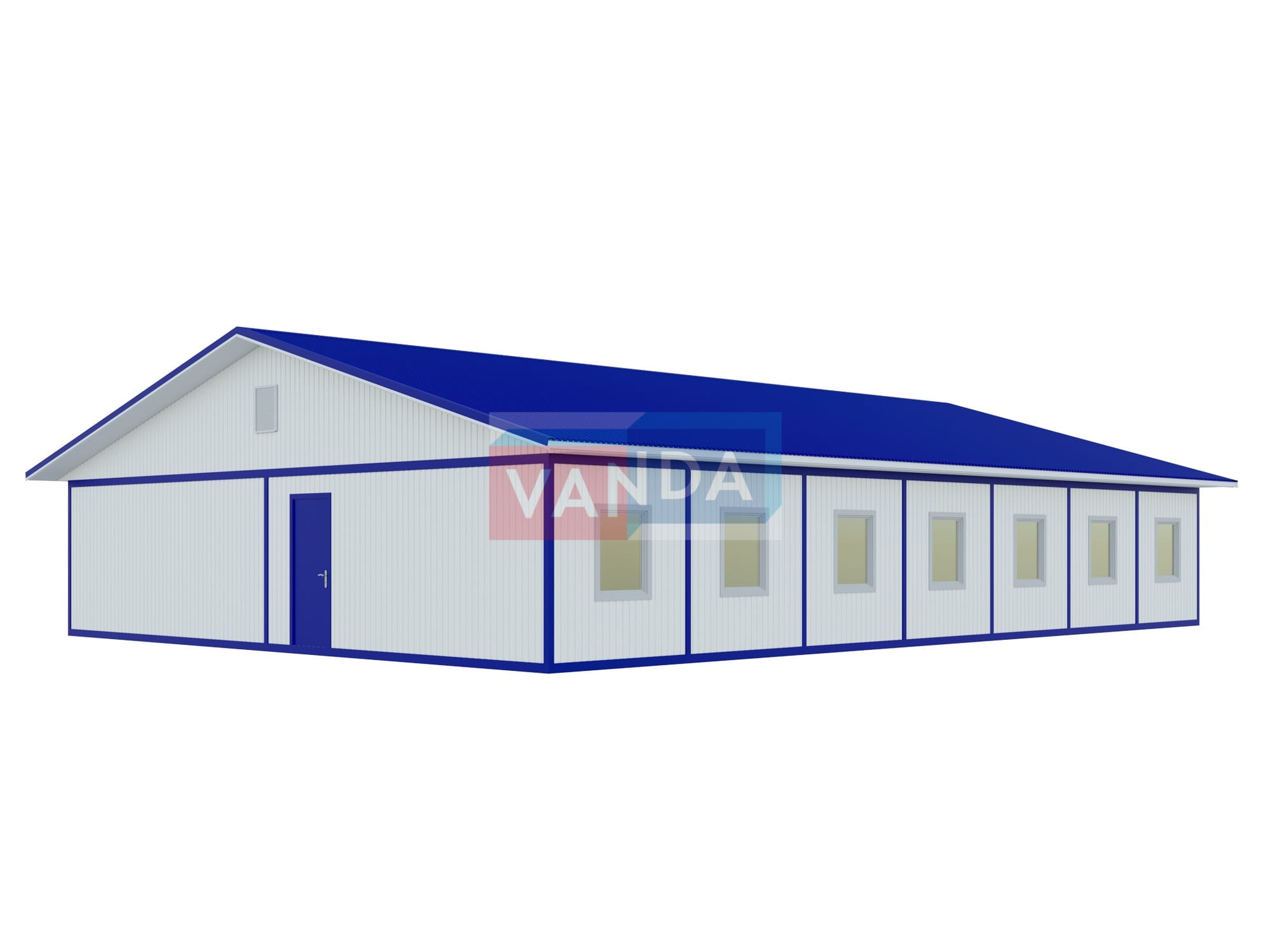 Проект общежития из блок контейнеров 12X16.8 Панели МДФ